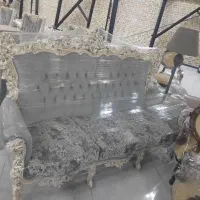 مبل ۹ نفره صدفی چوب گردو