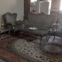 مبل ۹نفره نقره ای|مبلمان خانگی و میز عسلی|بومهن, |دیوار