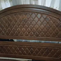 تخت خواب دو نفره مدل چوب و آهن|تخت و سرویس خواب|اصفهان, باغ زیار|دیوار
