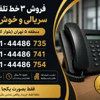 فروش ۳ خط تلفن ثابت سریالی منطقه ۵ مناسب دفتر کار