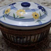 ظرف سوپ خوری طرح گل پنبه