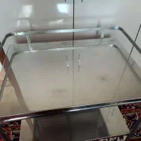 میز استیل دو طبقه قدیمی محکم|مبلمان خانگی و میز عسلی|تبریز, |دیوار