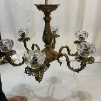 فروش فوری لوستر برنزی و سفید طلایی