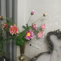 پرده زبرا گلدان بهمراه سه شاخه گل
