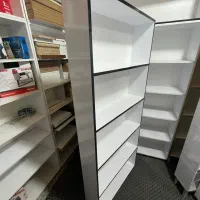 قفسه کتابخانه سفید نوار لبه مشکی عرض ۸۰ قد ۱۹۰|فروشگاه و مغازه|تهران, نعمت‌آباد|دیوار