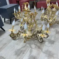 چهار عدد لوستر دو عدد هشت شاخه دو عدد شش شاخه|لوستر و چراغ آویز|بیرجند, |دیوار