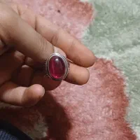 انگشتر نقره سنگ یاقوت