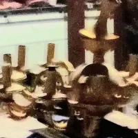 فروش فوری ارزان  لوستر برنزی