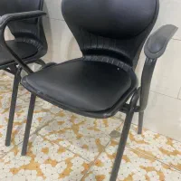 صندلی دسته عصایی چرم براق