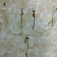 گوشواره آویز و گردنبند نو مدل رزگلد