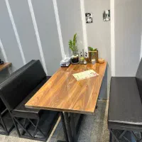 نیمکت میزو صندلی چوب فلز کافی شاپ رستوران فست فود