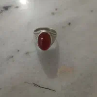 انگشتر نقره با سنگ عقیق یمنی اصل