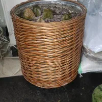گلدون حصیری قیمت مناسب والان پرده لوازم خانه
