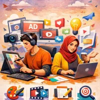 گرافیست جوان و تولید کننده محتوا