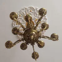 یک عدد لوستر برنزی ۱۰شاخه ، مجزا ، ۱۰شعله|لوستر و چراغ آویز|تهران, حکیمیه|دیوار