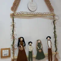 کلبه کنفی باعروسکهای مکرومه ای|صنایع دستی و سایر لوازم تزئینی|مشهد, مشکینی (شهرک غرب)|دیوار