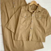 ست کت و دامن کتان