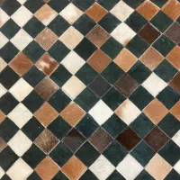 فرش چرم تیکه دوزی آنتیک برند مدنو دولایه نو نو|فرش|تهران, قلمستان|دیوار