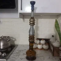 دوعدد قلیان ک شامل دوتا تنه دوتا شیشه و یک سرک