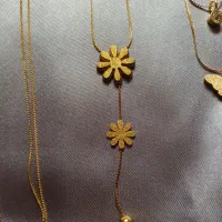 گردنبند طلایی استیل در سه طرح|بدلیجات|آمل, |دیوار