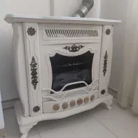 بخاری پایه دار طرح چوبی