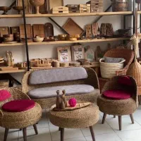 مبل حصیری ۴ نفره نو