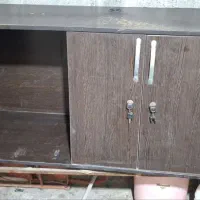 یک میز ال دار با دو تا میز کامپیوتر ایستاده|میز تحریر و کامپیوتر|بندرعباس, |دیوار