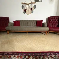 مبلمان هشت نفره به همراه میز وسط و دو عدد عسلی|مبلمان خانگی و میز عسلی|نوشهر, |دیوار