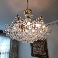 لوستر کریستالی از برند نور پردازان|لوستر و چراغ آویز|قزوین, |دیوار