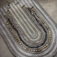 گردنبند مروارید طبیعی پرورشی