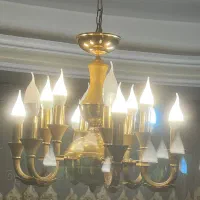 فروش ۲عدد لوستر طلایی برنجی