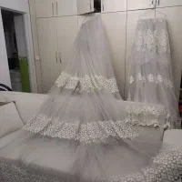 دو عدد پرده تور ترک باطرحی زیبا