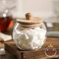 قندان و جای ادویه پیرکس درب چوبی