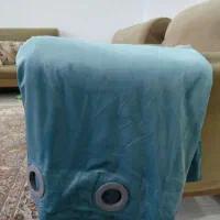 پرده مخمل آبی فیروزه ای