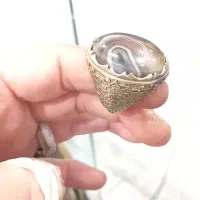 انگشتر عقیق سلیمانی هفت پوست دستساز قدیمی