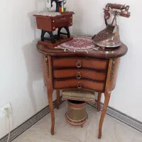 میز تلفن چوبی