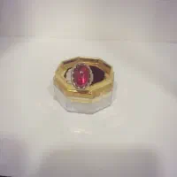 انگشتر یاقوت دستساز قدیمی قدینی