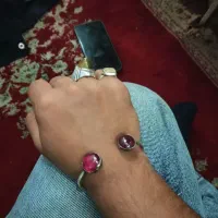 دستبند نقره یاقوتی جواهرات