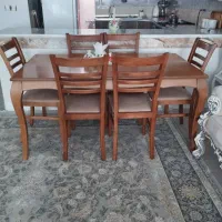 میز ناهارخوری شش نفره تمام چوب کاملا نو و سالم|میز و صندلی غذاخوری|فسا, |دیوار
