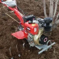 شخم با تیلر ۱۲ اسب