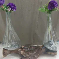 گلدان دفرمه چوب و شیشه