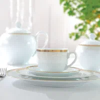 سرویس چینی ۱۷ پارچه چای خوری ریوا چینی زرین