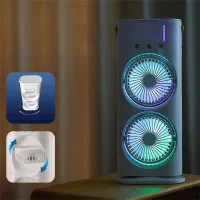 پنکه مه پاش دو فن ریموت دار USB/پرداخت درمحل|پنکه و تصفیه‌کنندهٔ هوا|شیراز, بازار|دیوار