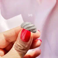 انگشتر نقره جواهری بدون تغییر رنگ روکش طلا ۵۳۰۴