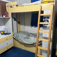 ست سرویس خواب تخت دو طبقه، بوفه و کمد و عسلی