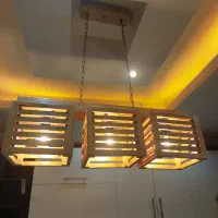 لوستر چوبی|لوستر و چراغ آویز|کهریزک, |دیوار