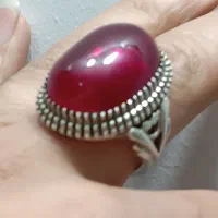 انگشتر یاقوت و مورنایت درشت