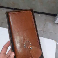 کیف پول چرم با جعبه چوبی+جاکلیدی