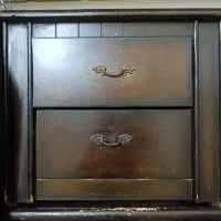 تخت دونفره با کفی پایه دار سالم با دو پاتختی|تخت و سرویس خواب|اسلام‌شهر, شهرک واوان|دیوار