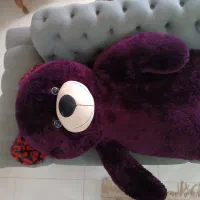 عروسک خرس ۱۸۰ سانتی مشکی قرمز